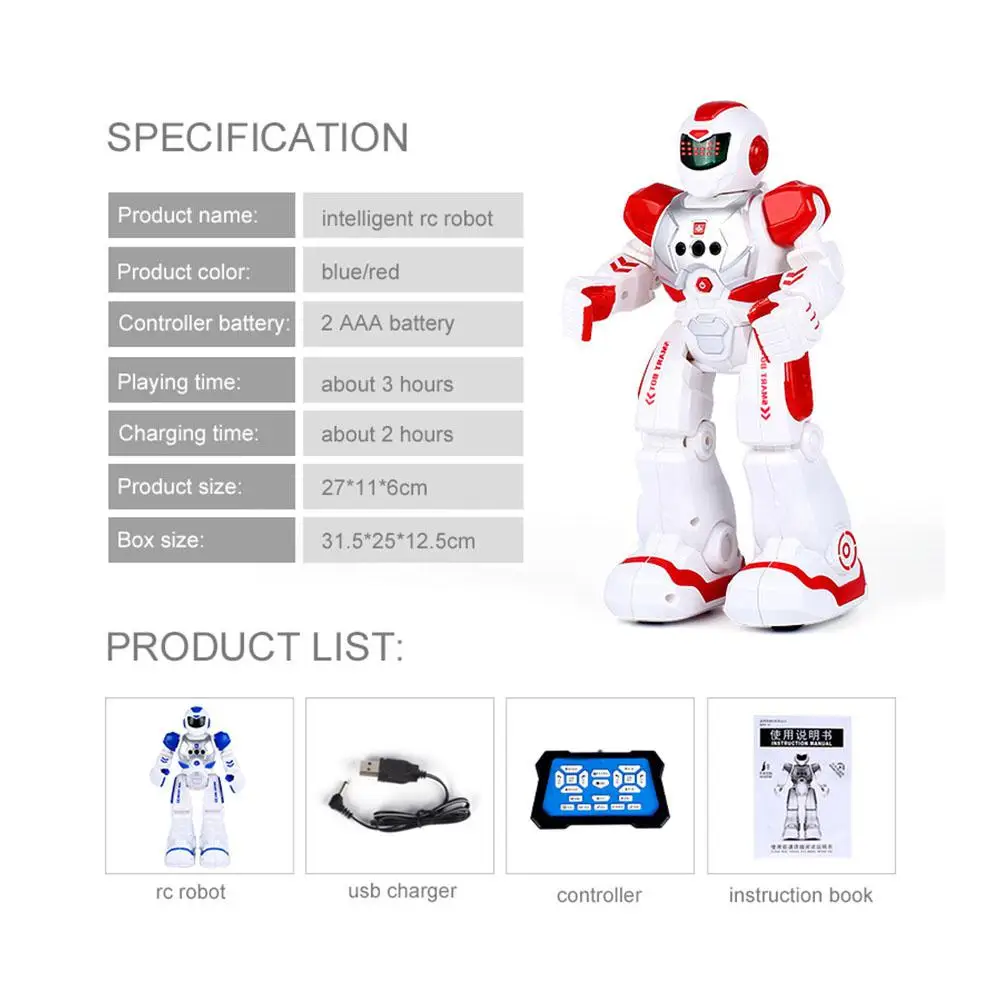 Kuulee Robot Electric Remote Control Intelligent Robot Early Education Robot Children Toys Christmas Gifts 70-80 minutes