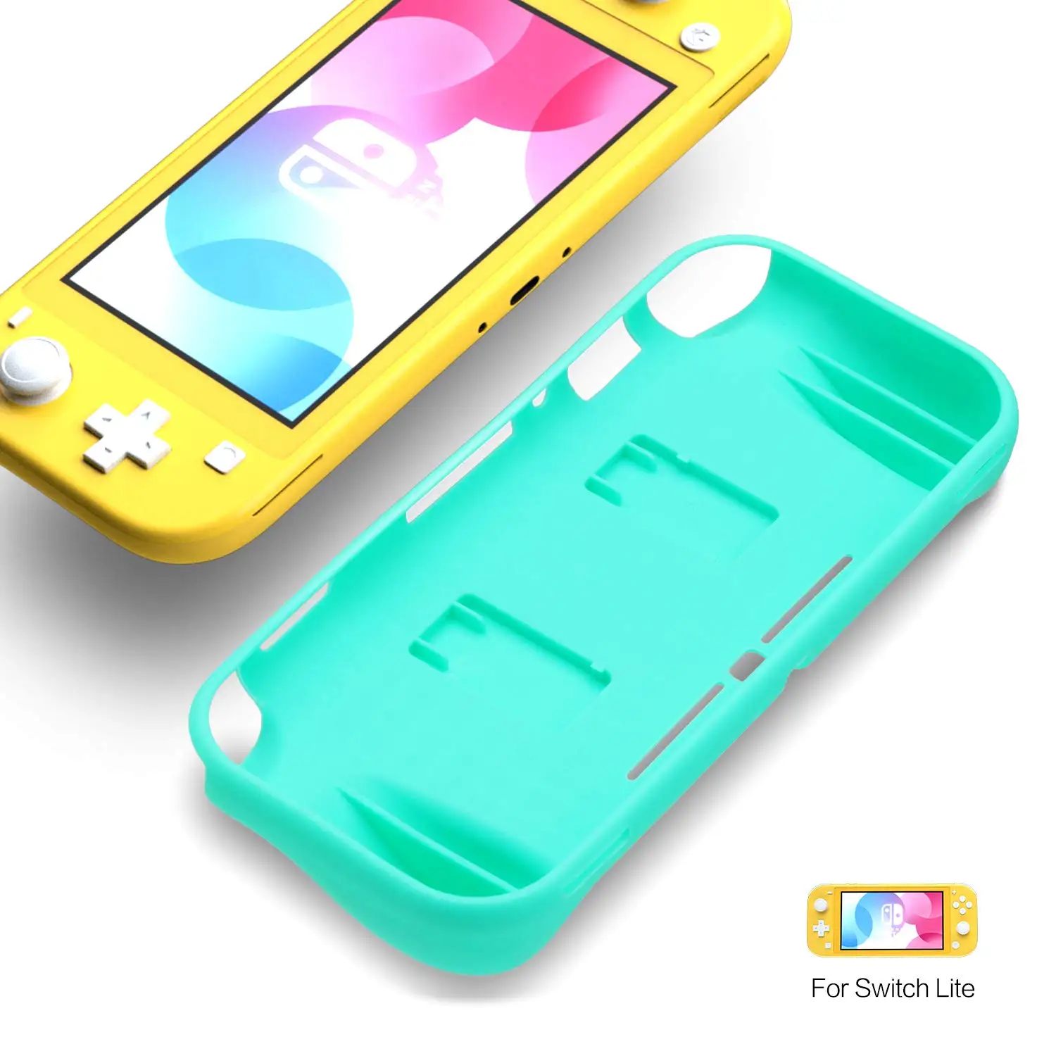 For New Nintend Switch Lite Mini Case Protective Soft Silicone Hand Grip Skin Shell Cover Handle Holder Game card TPU Protective