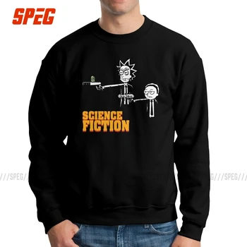 

Science Fiction Rick And Morty Pulp Fiction Men Hoodies Novelty Cotton Sweatshirts Crew Neck Classic Fit Pullover Male