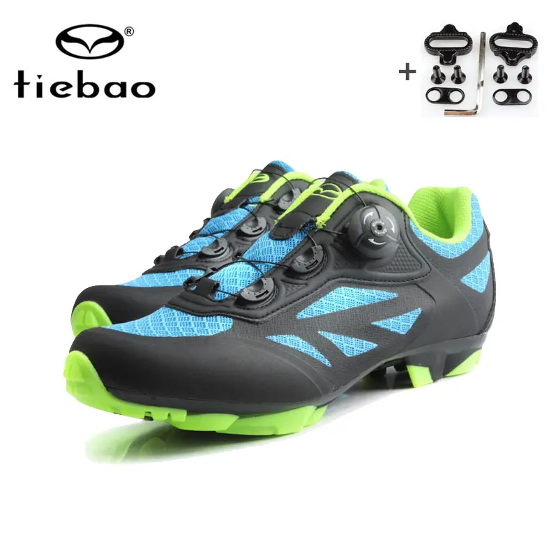 1903 blue cleats Tiebao, новинка, обувь для велоспорта, самоблокирующиеся, ультралегкие, дышащие, MTB, обувь для велоспорта, sapatilha, ciclismo, mtb, мужские спортивные кроссовки - Цвет: 1903 blue cleats