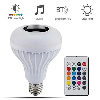 

LED Smart Light Bulb E27 Bluetooth Music Player Bulb RGBW Remote Control Lights Vintage Cover Bulb Guard Lamp Pendant