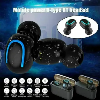 

Wireless Bluetooth 5.0 Headphone TWS Sports Earphone with Charging Box Portable