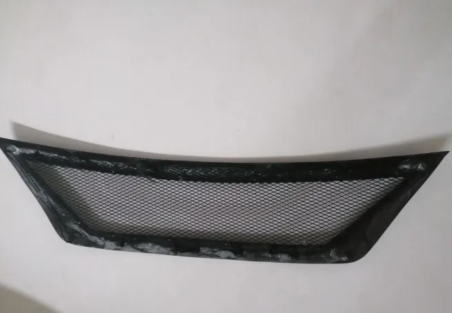 Подходит для NISSAN SUNNY 2011 2012 2013 углеродное волокно черная Передняя решетка Вокруг отделки гоночных Грилей