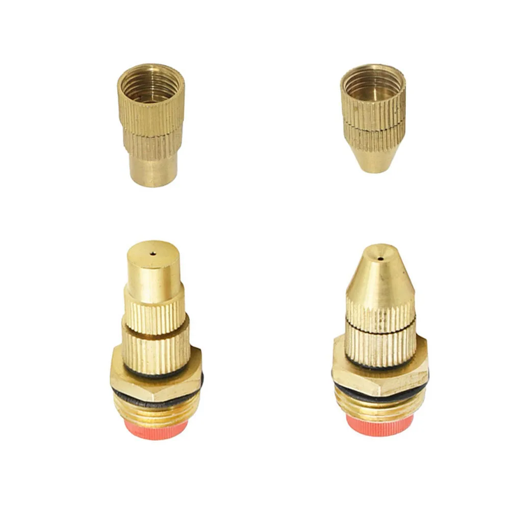 

1/2 Inch Male Water Mist Sprinkler Brass Fog Nozzle 1/4" Female Garden Mist Sprinkler Copper Misting Cooling System Nozzle 15pcs