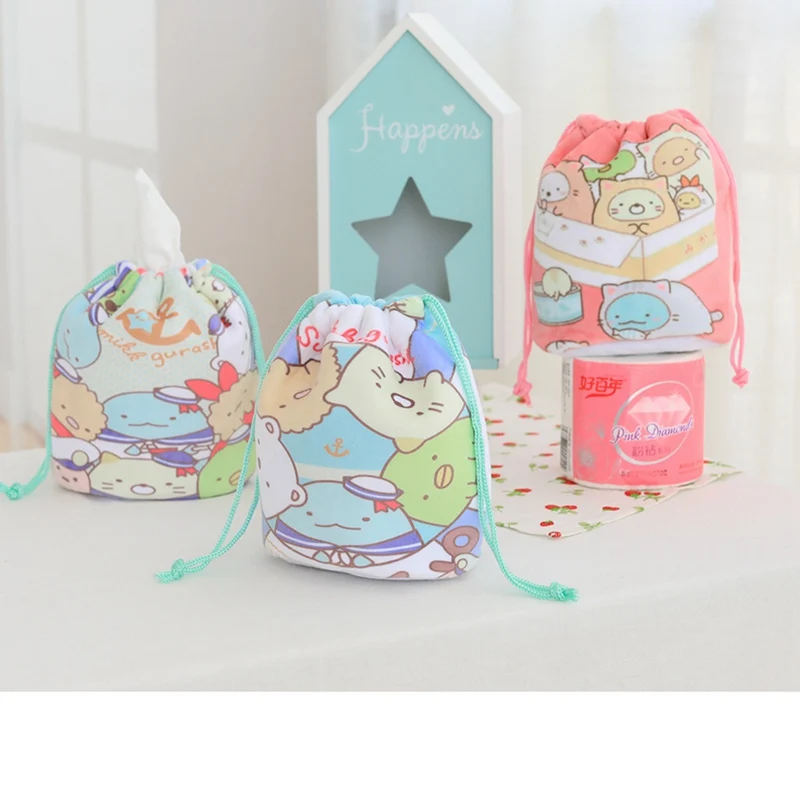 Kawaii, Япония, Сумико гураши, плюшевый карман, мягкая мультяшная Сумочка для салфеток, мягкая косметичка для хранения, игрушка, подарок на день рождения для маленьких девочек