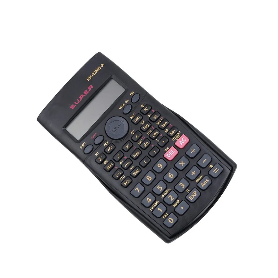 Kebidumei портативный офисный аккумулятор калькулятор для студентов школы пластиковый Калькулятор Многофункциональный для математики - Цвет: Черный