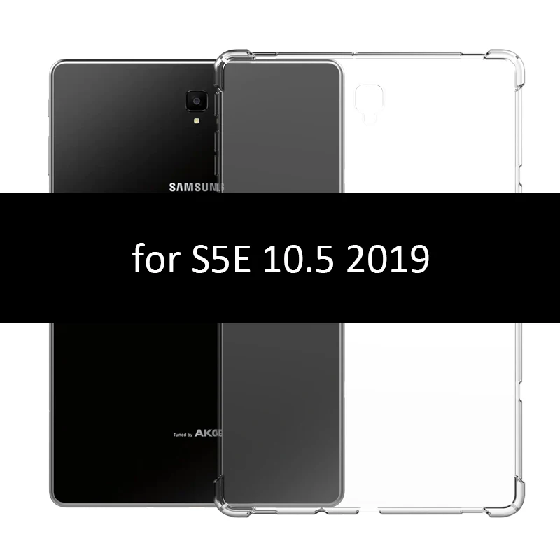 for S5E 10.5 2019 Силиконовый мягкий чехол для samsung Galaxy Tab, чехол GOLP прозрачный мягкий TPU чехол для samsung S4 S5E P200 T510 T720 T590 T830 - Цвет: for S5E 10.5 2019