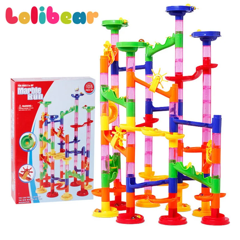 105 шт мраморные беговые лабиринты строительные шарики пластиковые дорожки