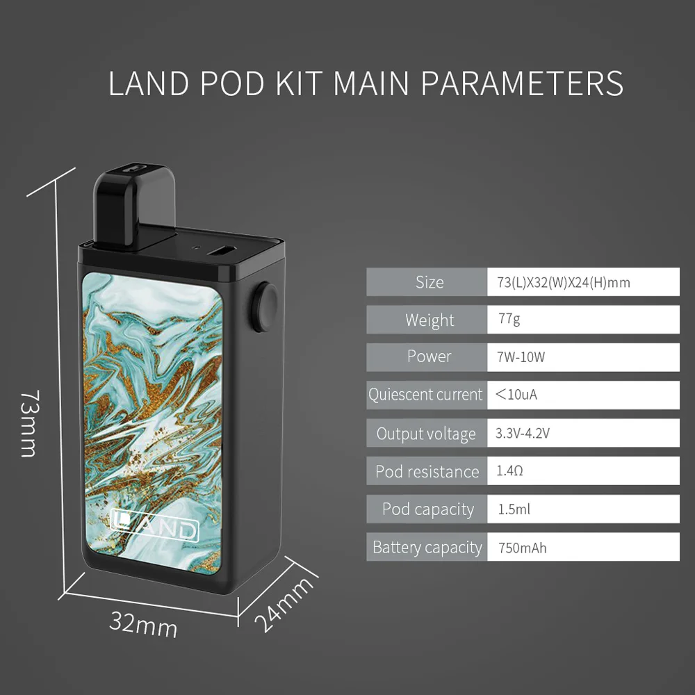 Горячие OBS Land Pod Vape Kit 750 мАч 1 5 мл Ecigs стартовый набор Vaper Box Mod со сменная катушка