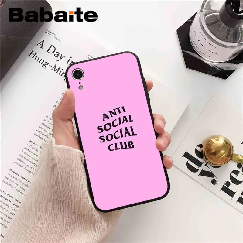 Babaite для iphone 7, чехол, крутой, анти-соц., роскошный чехол, чехол для телефона, для iphone X, 8, 7, 6, 6splus X, 5, 5S, SE, XR, XS, XSMAX