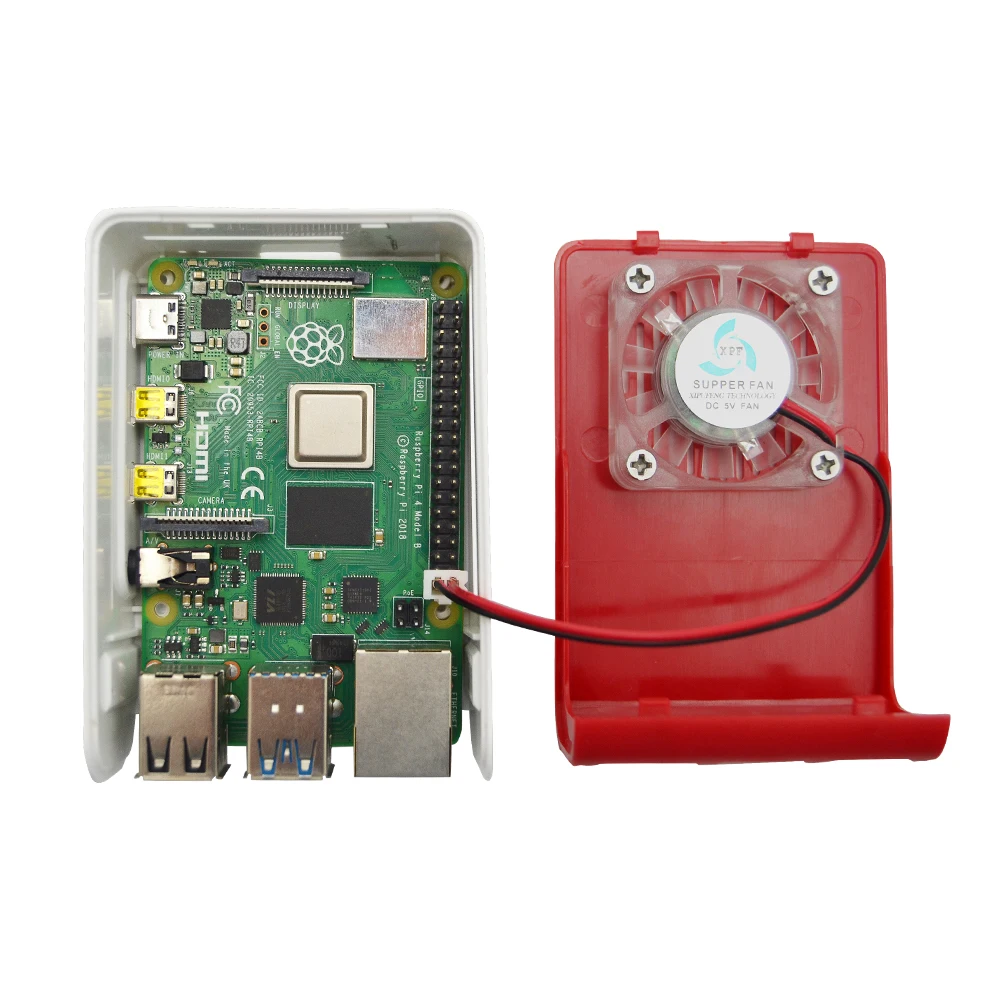 Чехол для Raspberry pi 4B новый защитный чехол с антибликовым охлаждающим вентилятором