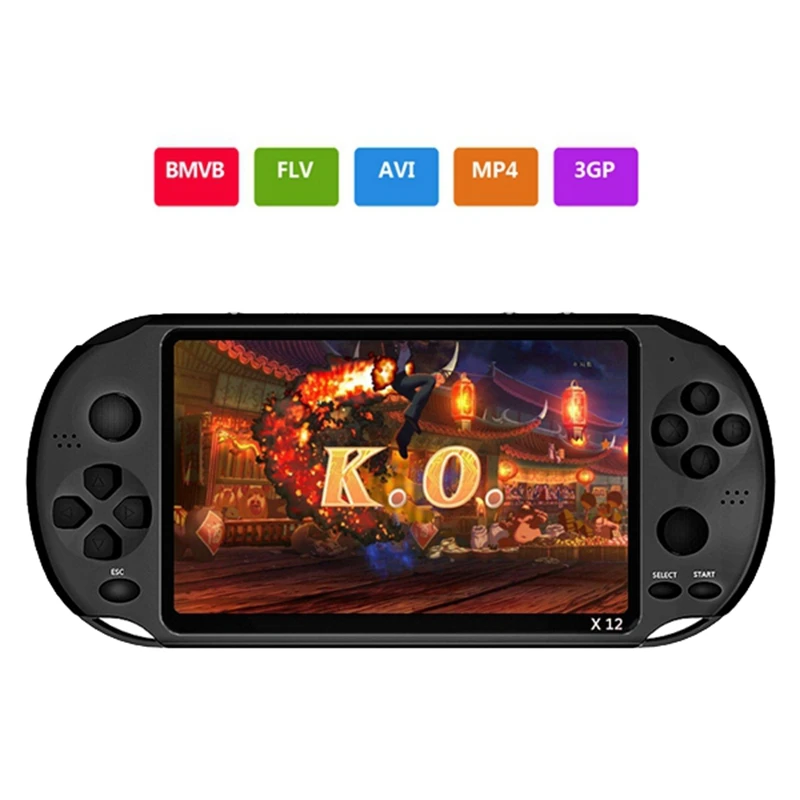 Top X12 5.1 Inch Handheld Game Video Player Game Consoles 8G with Double Rocker Support TF Card