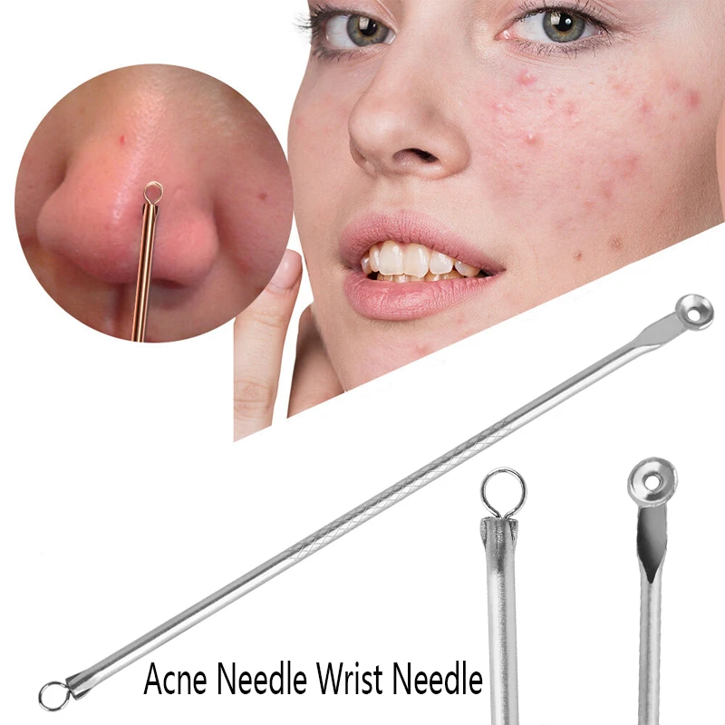1 Uds de acero inoxidable limpieza facial negros herramienta para acné agujas acné manchas