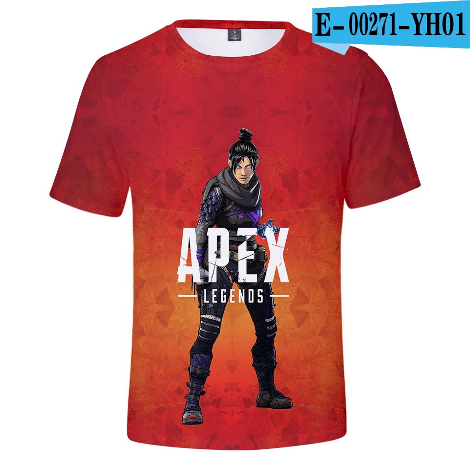 Серый Apex Legends/футболки для мужчин и женщин, летняя новая модная футболка с короткими рукавами футболка для мальчиков и девочек дышащие футболки Apex Legends - Цвет: Серый
