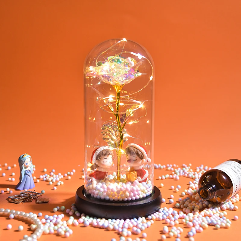 Beauty Beast Rose Glass Dome | Beauty Beast Flower Glass | Beauty Beast