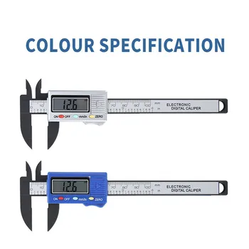 

100mm LCD Digital Electronic Carbon Fiber Vernier Caliper Gauge Micrometer Home Improvement Hand Tools Convenience #20