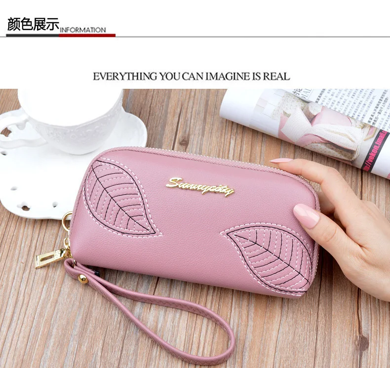 Vintage Long Ladies Wallets PU Leather Rfid Holders women's Wallet Fashion Soft women's Wallets