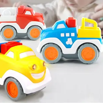 

Electric Inertia Sliding Car Models with Lights Music Button Battery Powered Press Inertia Crawling Vehicle Model Playthings