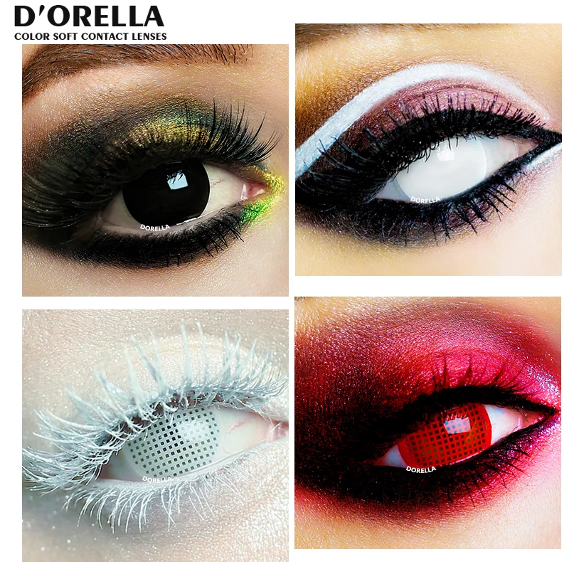 D'ORELLA 1 пара (2 шт.) полной серией продукции цветные контактные линзы для глаз