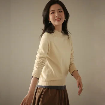 

2020 Autumn New Korean Japan Style Basic Women Sweater Pullovers Long Sleeve Jumpers Knit Tops Female Jersey O-Neck Lady Fashion