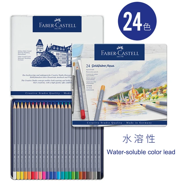Faber Castell Water Soluble Oily Colored Pencil 12 24 36 48 Color Lead Professional Hand Painted Painting Tools Art Supplies Colored Pencils Aliexpress
