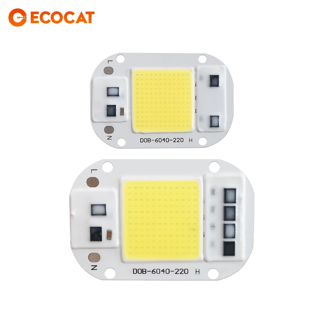 10PS Dimmable LED COB Lamp Chip 50W AC110 220V Input Smart IC Driver Fit For LED 