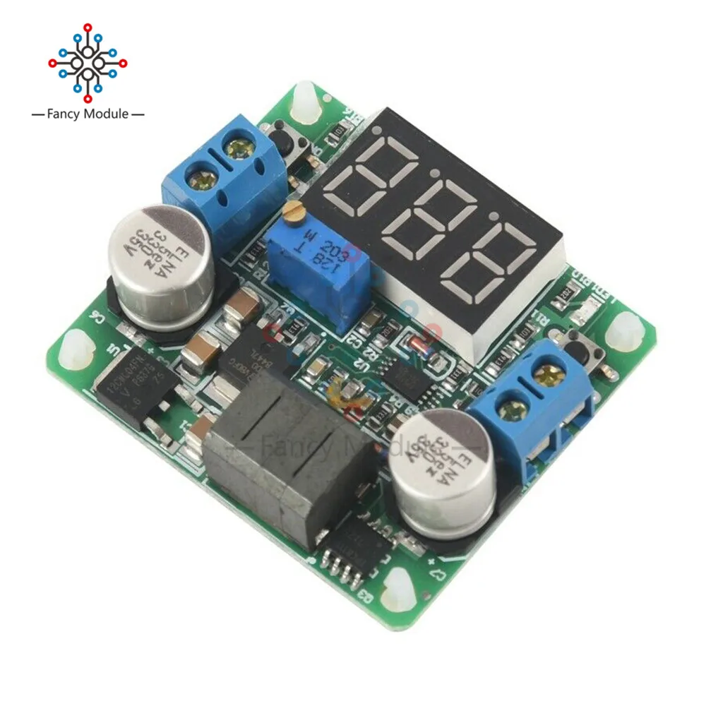Diymore 25 Вт 2A DC 5-25 В до 0,5-25 в DC-DC Регулируемый понижающий повышающий понижающий преобразователь модуль питания с вольтметром