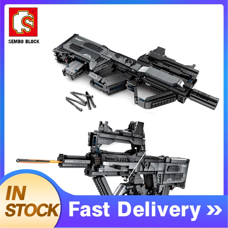 

SEMBO 704970 1430pcs MOC Aviation series Building Blocks The Wandering Earth Assault Rifle Bricks Toys for Kids