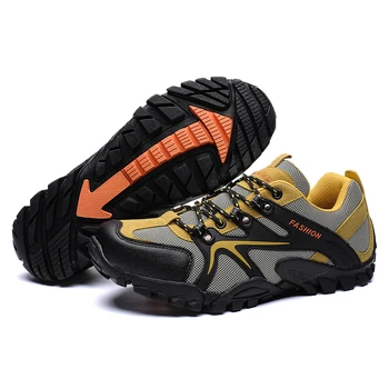

HUMTTO Men Hiking Shoes Outdoor Breathable Trekking Shoes for Men Non-slip Climbing Camping Sneakers Man Rubber Sole Sport Shoes