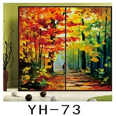 yh-73 Горячая, крышка на окно, Индивидуальный размер, статическая, без клея, ручная роспись, масляные картинки, декоративная пленка, водостойкая, ПВХ, Тонирующая пленка, 50 см x 100 см - Цвет: yh-73