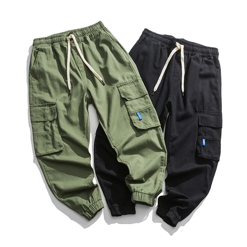 

Wu Navigation Multi-pockets Bib Overall Men's Korean-style Trend Popular Brand Casual Pants Men's Loose Straight Beam Leg INS Pa