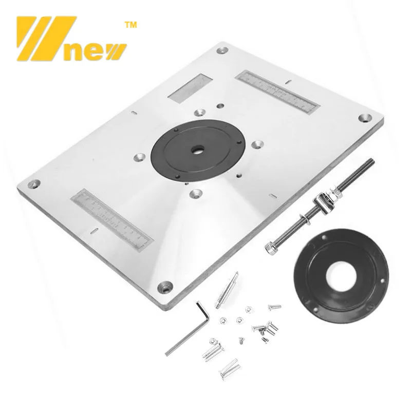 Multi-functional Aluminum Alloy Router Table Insert Plate Trimmer Engraving Machine Woodworking Bench Router Plate