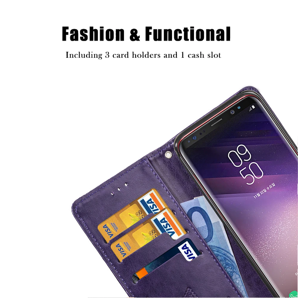 Кожаный чехол для телефона чехол-футляр для Samsung Galaxy A7 A9 10 20 30 40 50 60 70 A750F A505F A920F A305F раскладные чехлы-подставки