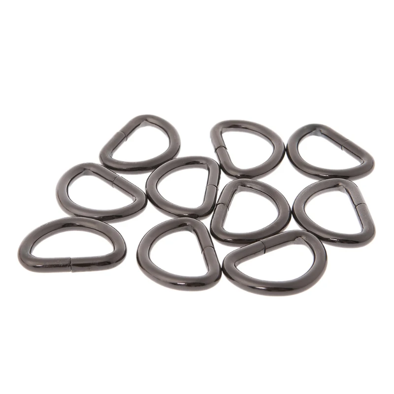 10pcs Metal D-Ring Buckle Loop Craft Bag Strap DIY Accessory 13/16/20/25mm Hot