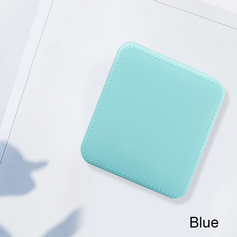 Leather Mini Cube Mobile Power Portable Mobile Phone Charging Power Supply 10000mAh Mobile Power Supply For Huawei IPhone Millet - Цвет: Blue mini leather