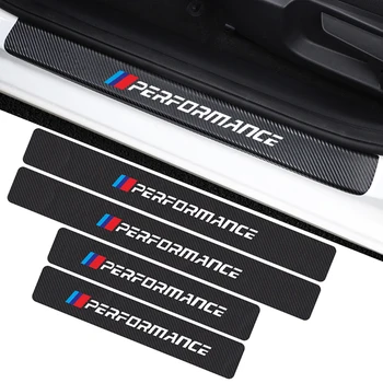 

4PCS Auto Carbon fiber Door Threshold Plate Protector Sticker For BMW X1 X3 X5 E46 E36 E39 E60 E90 E92 E93 F20 Car Accessories