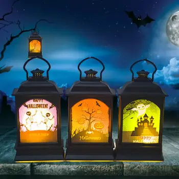 

New Halloween Decoration Light Vintage Windproof Electric Light Day Party Night Lamp for Halloween Street Garden Hanging Lamp