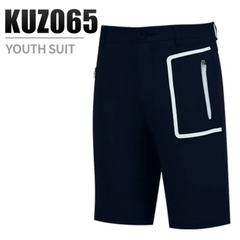 Новинка, PGM, летние дышащие детские шорты, шорты для мальчиков, одежда для гольфа, спортивная одежда, штаны, KUZ065 - Цвет: navy blue