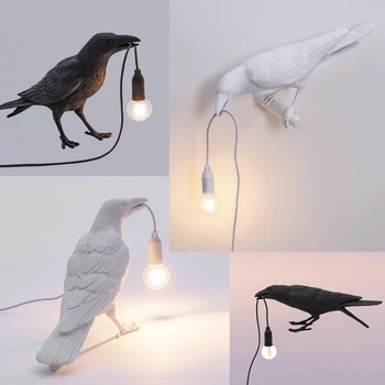 

E12 LED Wall Lamp Indoor Nordic Style Lighting Sconce For Bedroom Living Room Corridor Aisle Post-modern Bedside Lucky Bird