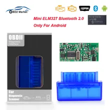 MINI PIC18F25K80 ELM327 V1.5 Bluetooth ELM 327 v1.5 OBD2 escáner adaptador de diagnóstico herramienta de escaneado OBD código OBDII lector para ATAL