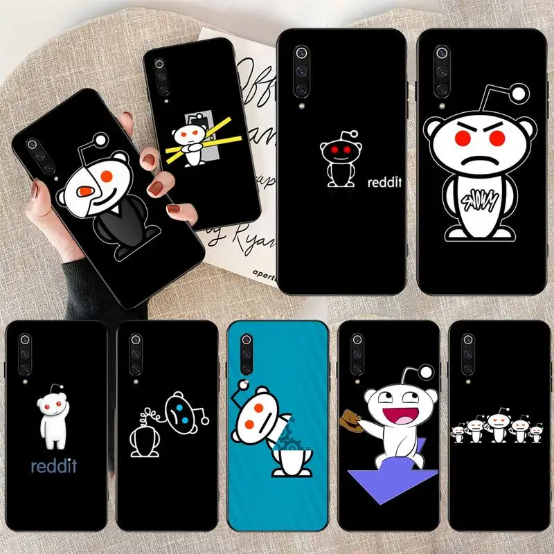 

HPCHCJHM Reddit Black Soft Shell Phone Case Capa for Xiaomi Mi9 9SE 8SE Pocophone F1 Mi8 Lite
