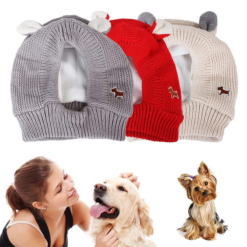 Gorras para perro de punto cálido para invierno, gorros de perros de accesorios de ropa para mascotas - AliExpress Hogar y