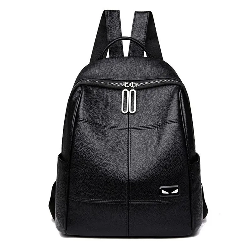 

Fashion Women Backpack Simple And Comfortable Elegant Youth Female Bagpack Pu Leather Knapsack Soft Back Leisure Waterproof Bag