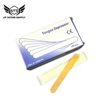 

100pcs/lot Wooden Waxing Wax Tongue Depressors Sterilized Individually Paper Packing Tattoo Supplies