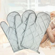Кухонные Нескользящие изолированные перчатки для духовки, тепловые перчатки, покрытые серебряным покрытием, защитные перчатки для микроволновой печи