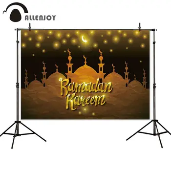

Allenjoy Ramadan Kareem Backdrops Castle Moon Star Eid Mubarak Islamic Festival Party Supplies Muslim Diwali Event Background