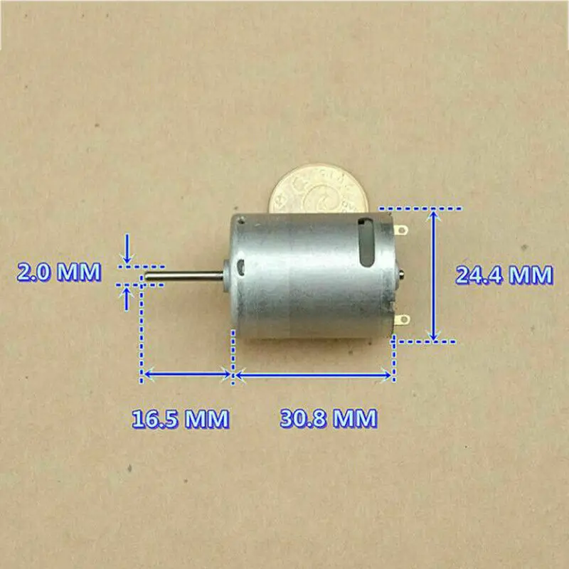 RK-370SD мини 24 мм круглый двигатель DC 5 V-11,1 V 7,4 V 34800 об/мин высокоскоростной большой крутящий момент углеродный щеточный двигатель DIY RC автомобиль Лодка водяной пистолет