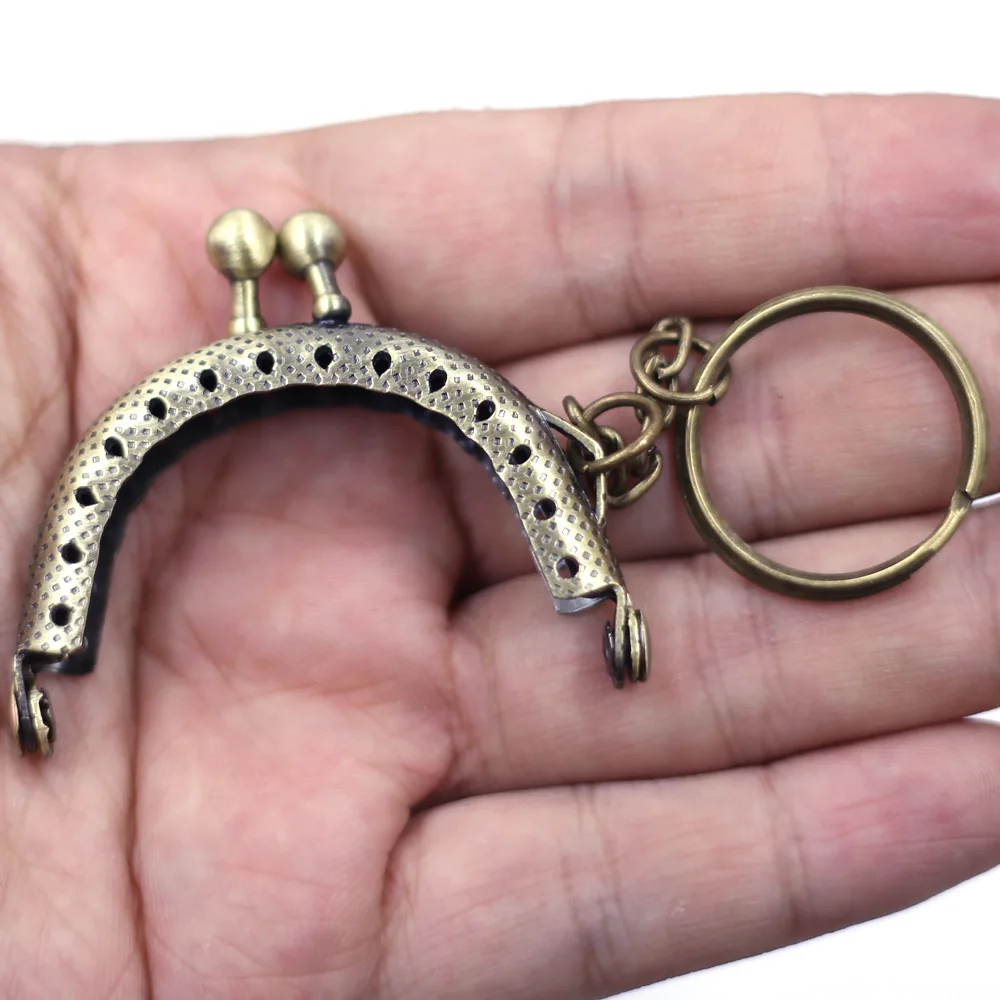 30Pcs Kiss Clasps Lock Buckles Key Rings Arch Coin Purse Bag Frames DIY Hardware Handbag Clutch Handle 5cm