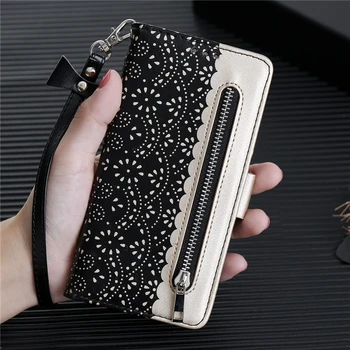 

Zipper Leather Case For Honor 8A Prime 20 Pro 10 Lite 8S 20S Lace Flip Case Wallet Cover On For Huawei P30 P40 P20 Lite Pro Y9S