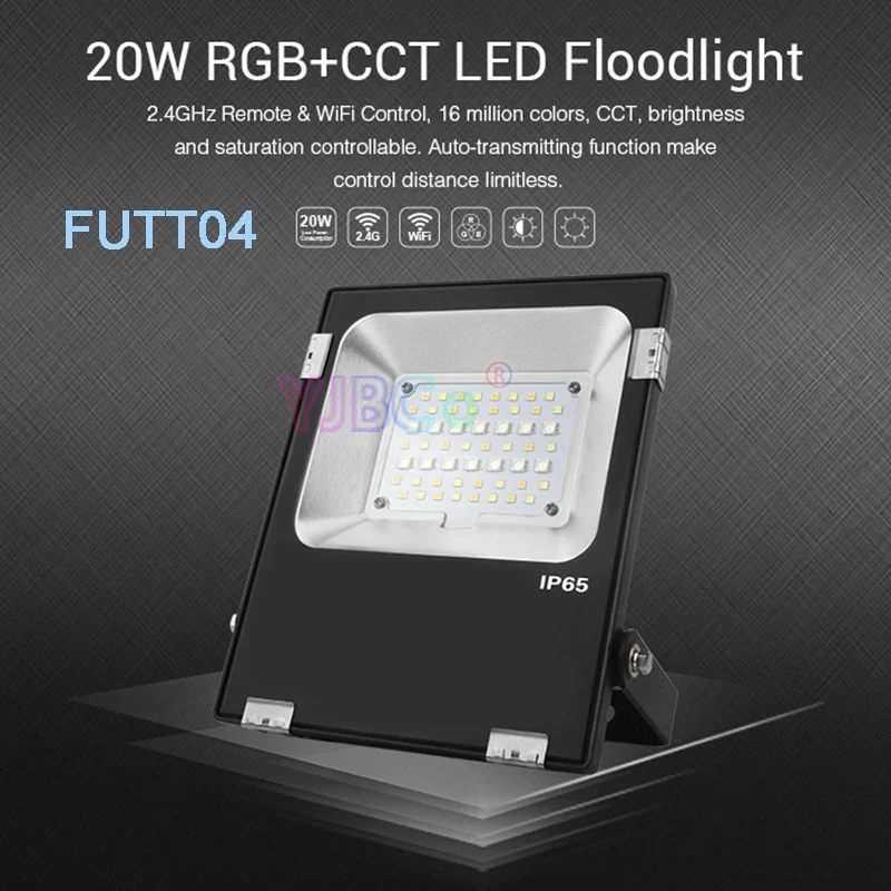 

Miboxer 20W RGB+CCT LED Flood light Waterproof IP65 FUTT04 Outdoor lamp For Garden building Grassland lighting AC100~240V